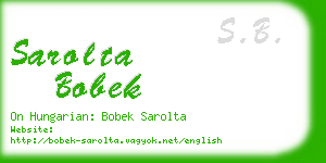 sarolta bobek business card